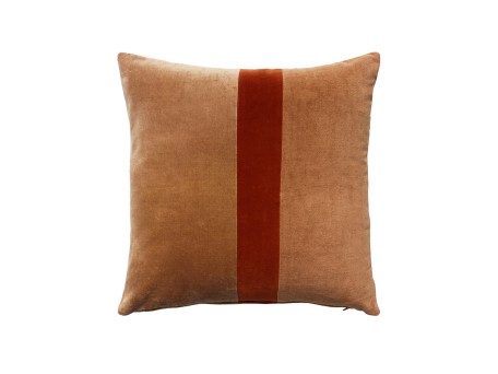 LUXURIUS RIGE ΔΙΑΚΟΣΜΗΤΙΚΟ ΜΑΞΙΛΑΡΙ 50x50cm ΒΑΜΒΑΚΙ CARAMEL TERRACOTTA ΒΕΛΟΥΔΟ