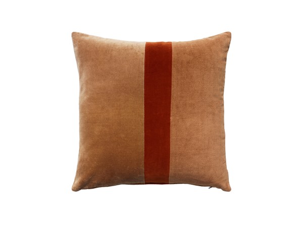 LUXURIUS RIGE ΔΙΑΚΟΣΜΗΤΙΚΟ ΜΑΞΙΛΑΡΙ 50x50cm ΒΑΜΒΑΚΙ CARAMEL TERRACOTTA ΒΕΛΟΥΔΟ