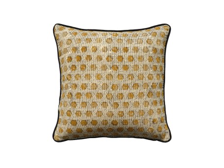 SAMOAN B ΔΙΑΚΟΣΜΗΤΙΚΟ ΜΑΞΙΛΑΡΙ 50x50cm ΒΑΜΒΑΚΙ ΜΠΕΖ DIJON ΒΙΣΚΟΖΗ