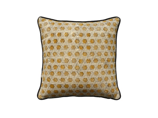 SAMOAN B ΔΙΑΚΟΣΜΗΤΙΚΟ ΜΑΞΙΛΑΡΙ 50x50cm ΒΑΜΒΑΚΙ ΜΠΕΖ DIJON ΒΙΣΚΟΖΗ