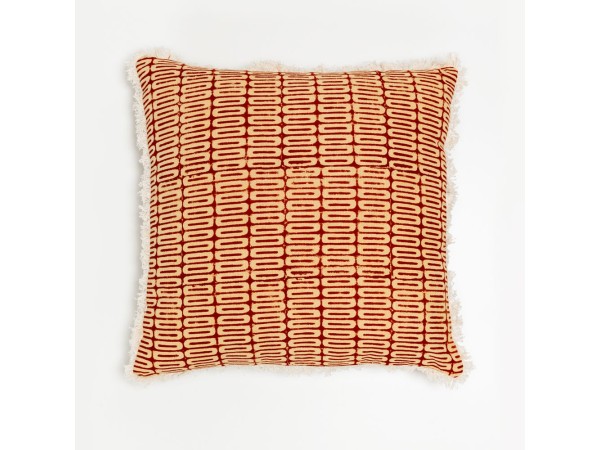 FIRED BRICK A ΔΙΑΚΟΣΜΗΤΙΚΟ ΜΑΞΙΛΑΡΙ 50x50cm ΒΑΜΒΑΚΙ ΚΕΡΑΜΙΔΙ ΜΠΕΖ ΒΙΣΚΟΖΗ