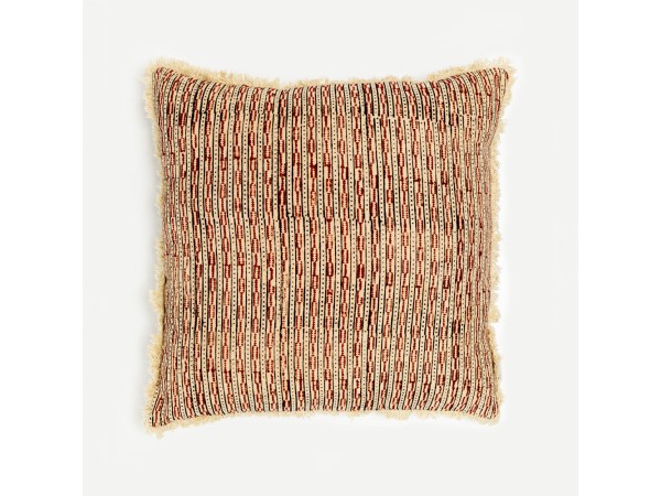 FIRED BRICK B ΔΙΑΚΟΣΜΗΤΙΚΟ ΜΑΞΙΛΑΡΙ 50x50cm ΒΑΜΒΑΚΙ ΚΕΡΑΜΙΔΙ ΜΠΕΖ ΒΙΣΚΟΖΗ