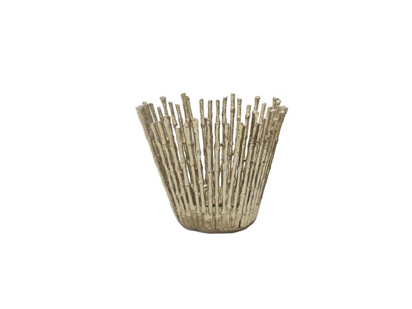 REED 23,5 ΒΑΖΟ 28x28x24cm ΑΛΟΥΜΙΝΙΟ ΧΡΥΣΟ ANTIQUE