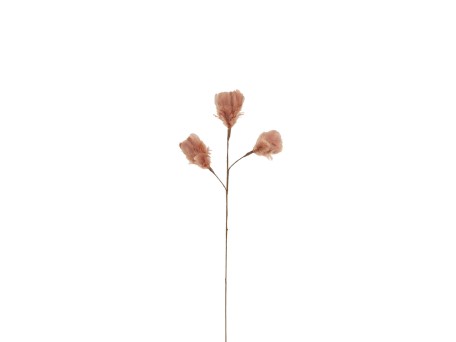 LAUREL DOE ΚΛΑΔΙ ΤΕΧΝΗΤΟ ΜΕ ΦΤΕΡΑ 54cm ΦΤΕΡΟ ΜΠΕΖ