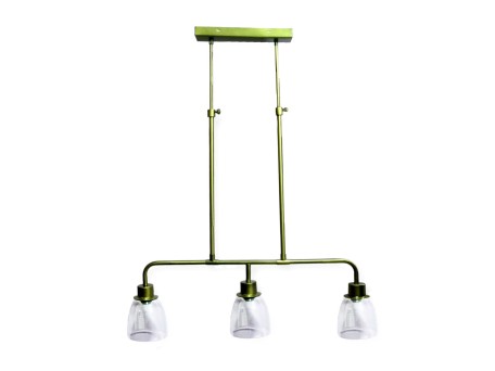 CLOCHE ΦΩΤΙΣΤΙΚΟ ΟΡΟΦΗΣ 90x17x90cm ΣΙΔΕΡΟ ΧΡΥΣΟ ΑΝΤΙΚΕ ΓΥΑΛΙ ΔΙΑΦΑΝΟ