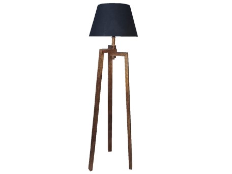 TORKEL ΦΩΤΙΣΤΙΚΟ ΕΠΙΔΑΠΕΔΙΟ 35x35x150cm ΞΥΛΟ ΚΑΦΕ ΥΦΑΣΜΑ ΜΑΥΡΟ