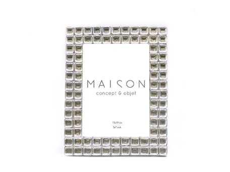 CUBES ΚΟΡΝΙΖΑ 18x2x23cm POLYRESIN ΑΣΗΜΙ ΓΥΑΛΙ