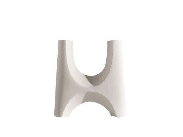 RIDGE ΒΑΖΟ 28x9x32cm POLYRESIN ΛΕΥΚΟ