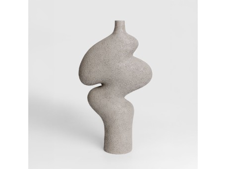 LUBANG ΒΑΖΟ 13x13x30cm POLYRESIN ΓΚΡΙ