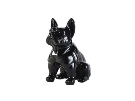BULLDOG ΔΙΑΚΟΣΜΗΤΙΚΟ ΣΚΥΛΟΣ 40x20x41cm POLYRESIN ΜΑΥΡΟ GLOSSY