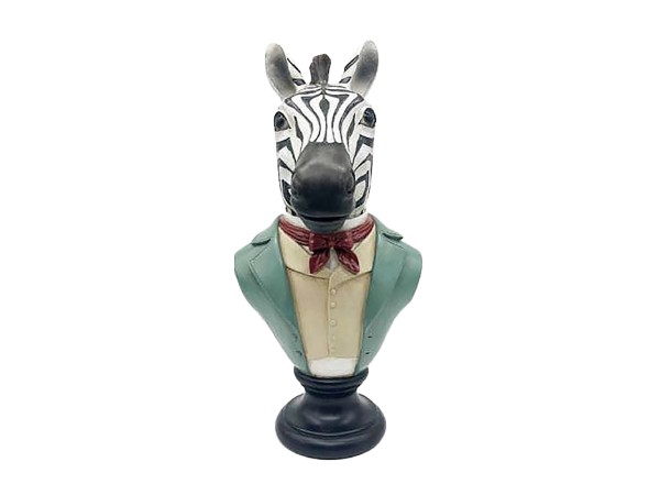 SENIOR ZEBRA ΔΙΑΚΟΣΜΗΤΙΚΟ ΖΕΒΡΑ 21x19x39cm POLYRESIN ΠΟΛΥΧΡΩΜΟ