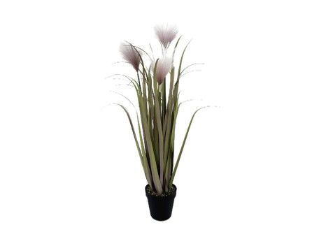 GRASS ΦΥΤΟ ΤΕΧΝΗΤΟ ΣΕ ΓΛΑΣΤΡΑ 78cm PVC ΠΡΑΣΙΝΟ ΜΩΒ