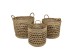 ALMAR ΚΑΛΑΘΙ ΧΕΡΟΥΛΙ SET 3ΤΜΧ 40x40x35cm SEAGRASS ΦΥΣΙΚΟ