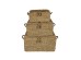 ALMAR ΚΟΥΤΙ ΑΠΟΘΗΚΕΥΣΗΣ SET 3ΤΜΧ 50x34x25cm SEAGRASS ΦΥΣΙΚΟ ΣΙΔΕΡΟ