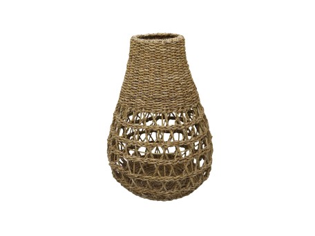 ALMAR ΒΑΖΟ 38x38x50cm SEAGRASS ΦΥΣΙΚΟ ΣΙΔΕΡΟ