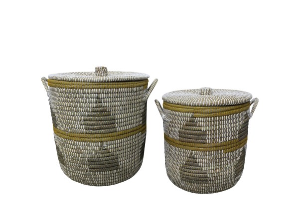 KAIA ΚΑΛΑΘΙ ΜΕ ΚΑΠΑΚΙ SET 2ΤΜΧ 45x45x50cm KANSGRASS ΠΟΛΥΧΡΩΜΟ PVC KAIA ΚΑΛΑΘΙ ΜΕ ΚΑΠΑΚΙ SET 2ΤΜΧ 45x45x50cm KANSGRASS ΠΟΛΥΧΡΩΜΟ PVC