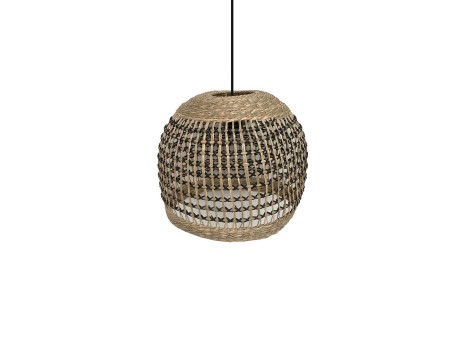 JABBAR ΦΩΤΙΣΤΙΚΟ ΟΡΟΦΗΣ 35x35x30cm SEAGRASS ΦΥΣΙΚΟ ΜΑΥΡΟ