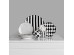 JOLIE ROMBUS ΚΟΥΠΑ 9x9x9cm NEW BONE CHINA ΛΕΥΚΟ ΜΑΥΡΟ ΧΡΥΣΟ