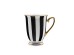BRITISH ΚΟΥΠΑ 9x9x11cm NEW BONE CHINA ΛΕΥΚΟ ΜΑΥΡΟ ΧΡΥΣΟ