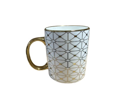 GOLDIE ΚΟΥΠΑ 8x8x11cm NEW BONE CHINA ΛΕΥΚΟ ΧΡΥΣΟ