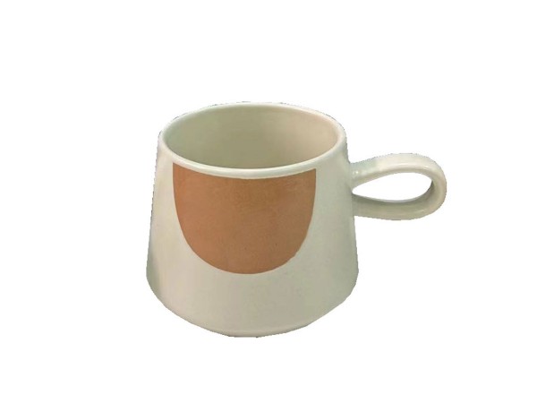 SCANDI ΚΟΥΠΑ 8x8x8cm NEW BONE CHINA ΛΕΥΚΟ ΜΠΕΖ