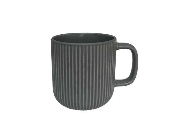 ORIGO ΚΟΥΠΑ 9x9x10cm NEW BONE CHINA ΓΚΡΙ ΣΚΟΥΡΟ