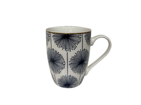 FLEUR ΚΟΥΠΑ 8x8x11cm NEW BONE CHINA ΛΕΥΚΟ ΜΠΛΕ ΧΡΥΣΟ