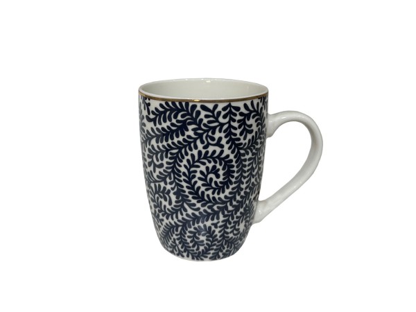 FLEUR ΚΟΥΠΑ 8x8x11cm NEW BONE CHINA ΛΕΥΚΟ ΜΠΛΕ ΧΡΥΣΟ