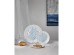 YDRA ΠΙΑΤΟ ΓΛΥΚΟΥ SET 7ΤΜΧ 30x30x3cm NEW BONE CHINA ΛΕΥΚΟ ΓΑΛΑΖΙΟ