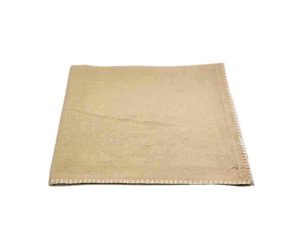 MALIN ΠΕΤΣΕΤΑ ΦΑΓΗΤΟΥ 50x50cm ΒΑΜΒΑΚΙ ΜΠΕΖ ΛΕΥΚΟ ΛΙΝΟ