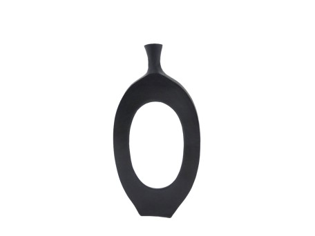 ABSTRACT ΒΑΖΟ 25x5x50cm ΑΛΟΥΜΙΝΙΟ ΜΑΥΡΟ