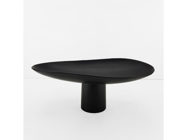 DUNE ΠΛΑΤΩ ΜΕ ΠΟΔΙ 46x25x18cm ΑΛΟΥΜΙΝΙΟ ΜΑΥΡΟ