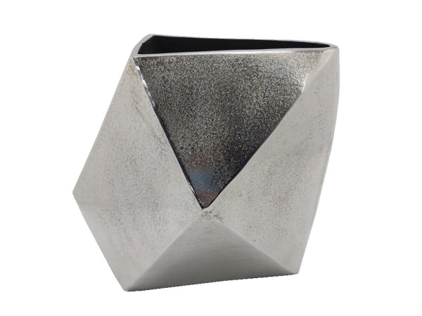 DOUMA ΒΑΖΟ 28x22x28cm ΑΛΟΥΜΙΝΙΟ SILVER NICKEL