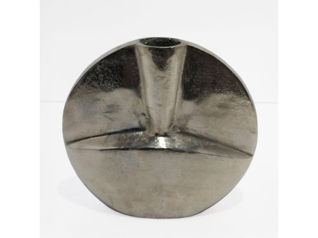 KALIA ΒΑΖΟ 27x8x27cm ΑΛΟΥΜΙΝΙΟ SILVER NICKEL