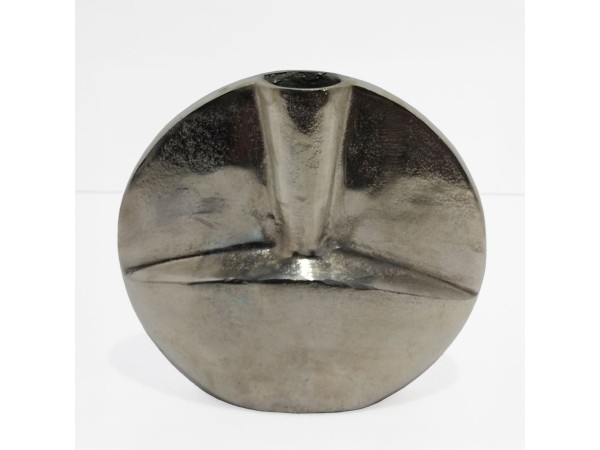 KALIA ΒΑΖΟ 27x8x27cm ΑΛΟΥΜΙΝΙΟ SILVER NICKEL