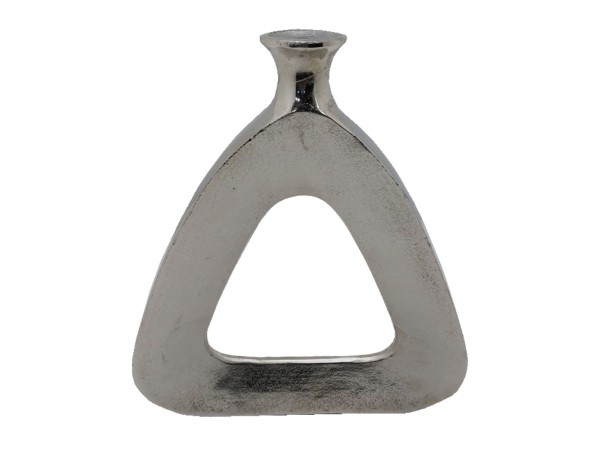 ABSTRACT TRIANGLE ΒΑΖΟ 33x5x38cm ΑΛΟΥΜΙΝΙΟ SILVER NICKEL