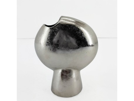 DOTO ΒΑΖΟ 16x8x18cm ΑΛΟΥΜΙΝΙΟ SILVER NICKEL