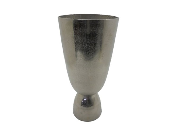 LUXOR ΒΑΖΟ 19x19x40cm ΑΛΟΥΜΙΝΙΟ SILVER NICKEL