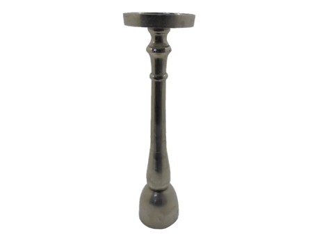 LUXOR CANDLE ΚΗΡΟΠΗΓΙΟ 17x17x64cm ΑΛΟΥΜΙΝΙΟ SILVER NICKEL