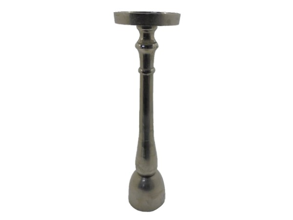 LUXOR CANDLE ΚΗΡΟΠΗΓΙΟ 17x17x64cm ΑΛΟΥΜΙΝΙΟ SILVER NICKEL