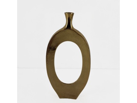 ABSTRACT ΒΑΖΟ 25x5x50cm ΑΛΟΥΜΙΝΙΟ ΧΡΥΣΟ