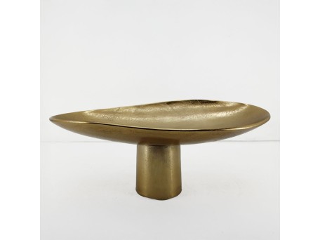 DUNE ΠΛΑΤΩ ΜΕ ΠΟΔΙ 46x26x18cm ΑΛΟΥΜΙΝΙΟ ΧΡΥΣΟ