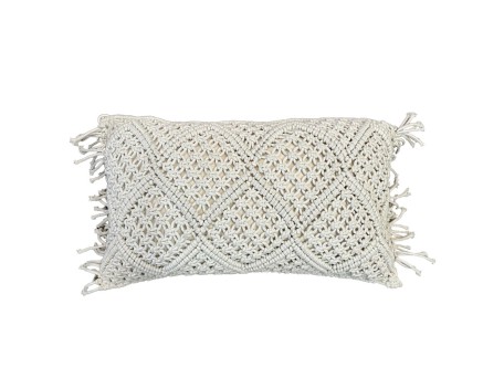 MIRAI ΔΙΑΚΟΣΜΗΤΙΚΟ ΜΑΞΙΛΑΡΙ MACRAME 30x50cm ΒΑΜΒΑΚΙ IVORY POLYESTER