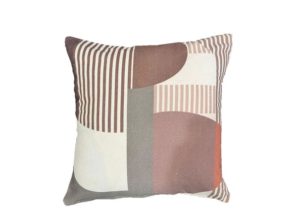 MAYRA B ΔΙΑΚΟΣΜΗΤΙΚΟ ΜΑΞΙΛΑΡΙ 45x45cm ΒΑΜΒΑΚΙ ΜΠΕΖ ΕΚΑΙ POLYESTER