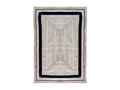 REVA ΧΑΛΙ ΣΑΛΟΝΙΟΥ 200x300cm ΓΙΟΥΤΑ ΦΥΣΙΚΟ ΜΑΥΡΟ ΒΑΜΒΑΚΙ