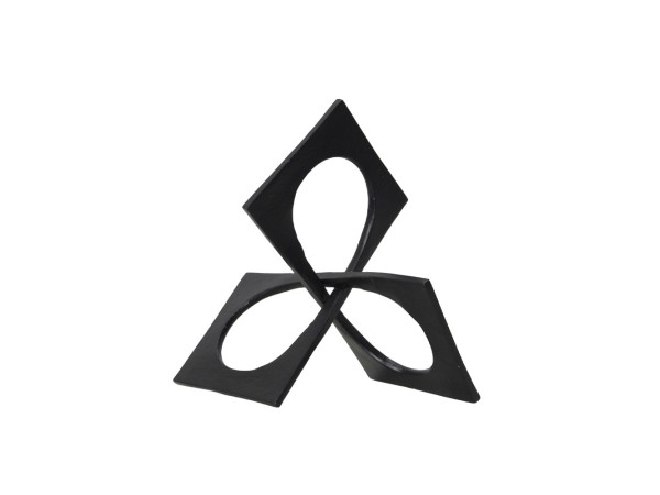 RENOIR ΔΙΑΚΟΣΜΗΤΙΚΟ ΚΟΜΠΟΣ 23x23x14cm ΑΛΟΥΜΙΝΙΟ ΜΑΥΡΟ