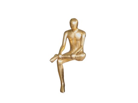 HANGING MAN ΔΙΑΚΟΣΜΗΤΙΚΗ ΦΙΓΟΥΡΑ 19x23x43cm ΤΕΧΝΗΤΗ ΠΕΤΡΑ ΧΡΥΣΟ