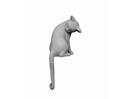 SITTING CAT ΔΙΑΚΟΣΜΗΤΙΚΗ ΓΑΤΑ 34x29x80cm ΤΕΧΝΗΤΗ ΠΕΤΡΑ ΓΚΡΙ