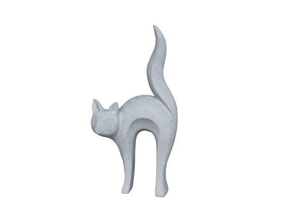 CAT STATUE ΔΙΑΚΟΣΜΗΤΙΚΗ ΓΑΤΑ 31x15x62cm ΤΕΧΝΗΤΗ ΠΕΤΡΑ ΓΚΡΙ