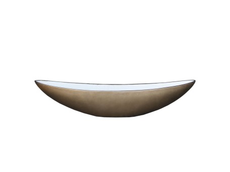 AMBROSIA ΜΠΩΛ ΔΙΑΚΟΣΜΗΣΗΣ 90x18x20cm ΤΕΧΝΗΤΗ ΠΕΤΡΑ BRASS ANTIKE